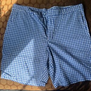 Thomas Dean Blue Gingham Men's Shorts